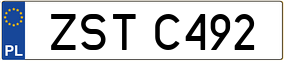 Trailer License Plate
